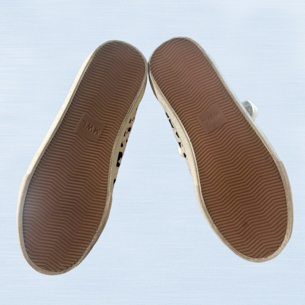 Madewell MWL Sidewalk Calf Hair Sneakers Spatter Paint Size 7.5 NWOT - Picture 5 of 8